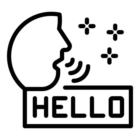 Person Says Hello Icon Outline Style 15665629 Vector Art At Vecteezy
