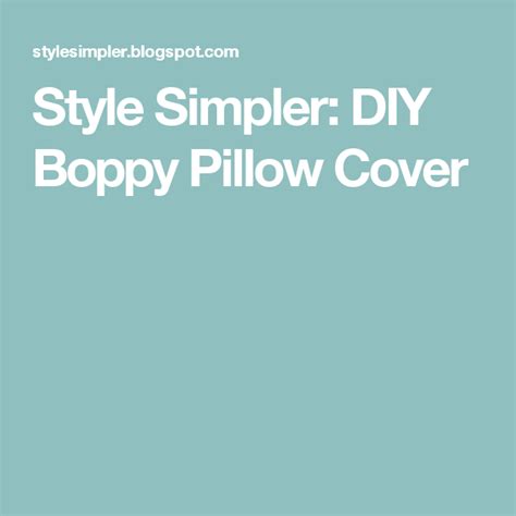 Great savings & free delivery / collection on many items. Style Simpler: DIY Boppy Pillow Cover | Boppy pillow cover, Boppy pillow, Boppy