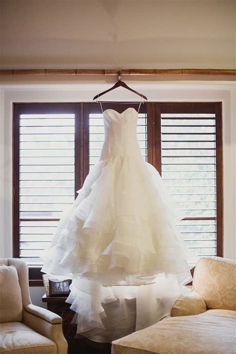 Dallas Wedding With Glamorous Indoor Garden Style Tiered Wedding Dress