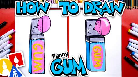 How To Draw A Funny Pack Of Gum Art For Kids Hub
