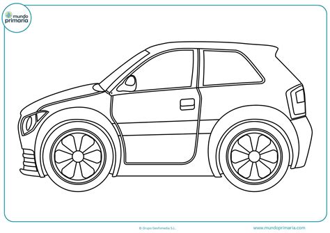 Dibujos de coches para colorear - Mundo Primaria