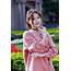 Taiwanese Model  郭思敏 Pure And Gorgeous Girl In Pink Sweater Dress