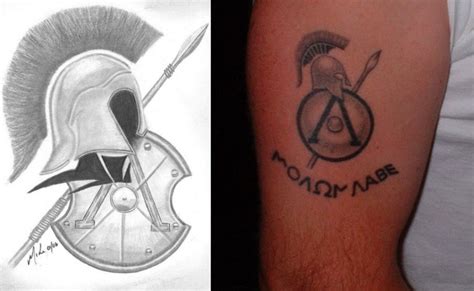 ⠀⠀⠀sparta tattoo'da yapılan her dövme ve piercing garantilidir. Spartan Helmet Tattoo Side By Side - | TattooMagz › Tattoo ...