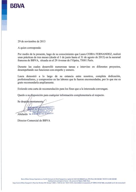 Carta Para Banco Bbvacarta Bbva AÑo Modelo De Dirigida Al Kulturaupice