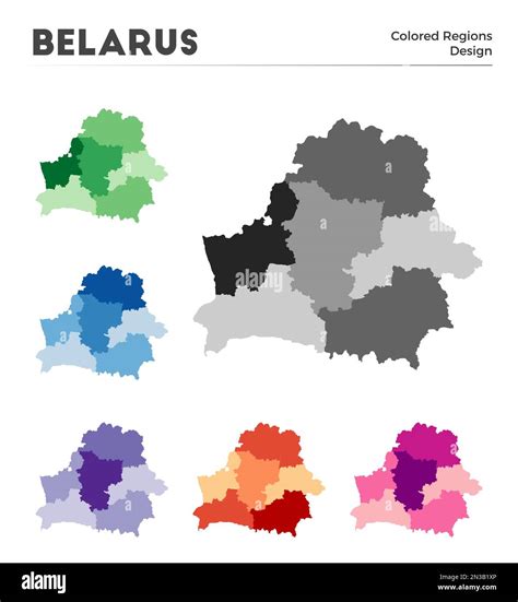 Belarus Map Collection Borders Of Belarus For Your Infographic