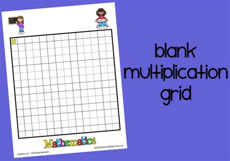 Multiplication Table Empty Grid Blank Multiplication Chart White