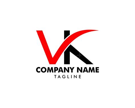 Initial Letter Vk Logo Template Design Line Logotype Initials Vector