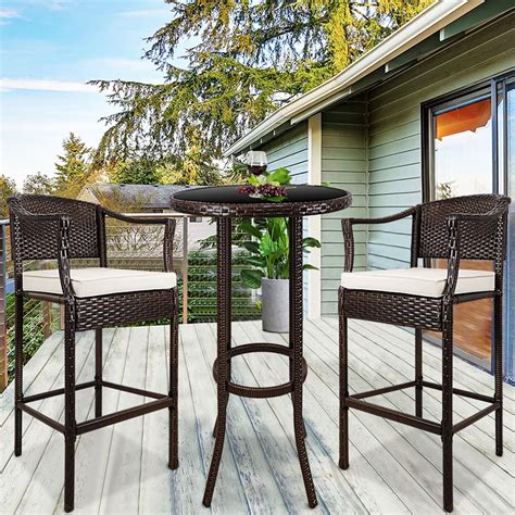 Outdoor High Top Table And Chair Patio Furniture High Top Table Set