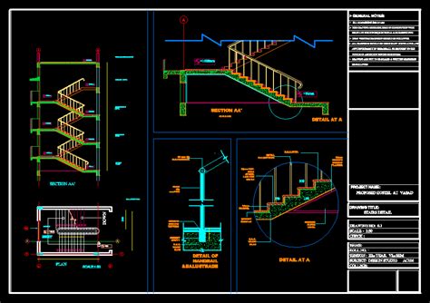 Staircase Detail Dwg Detail For Autocad Designs Cad