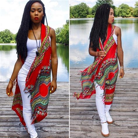 2016 Summer Clothing Women African Dashiki Fabric Long Cardigans African Clothing Vintage Red
