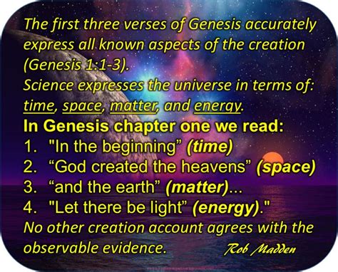 The First Three Verses Of Genesis Accurately Express All Known Aspects