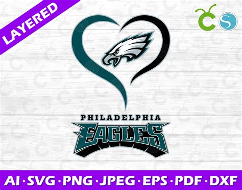 Eagles Heart Svg Philadelphia Eagles 2 Svg Png Etsy