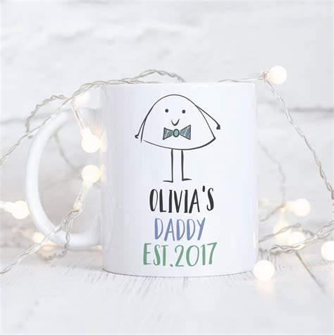 Personalised Daddy Name Est Ceramic Mug By Parsy Card Co