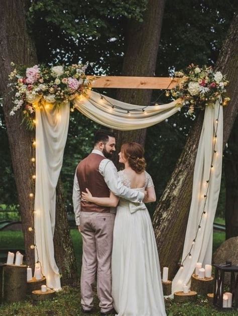 20 Wedding Arches With Drapery Fabric Oh The Wedding Day