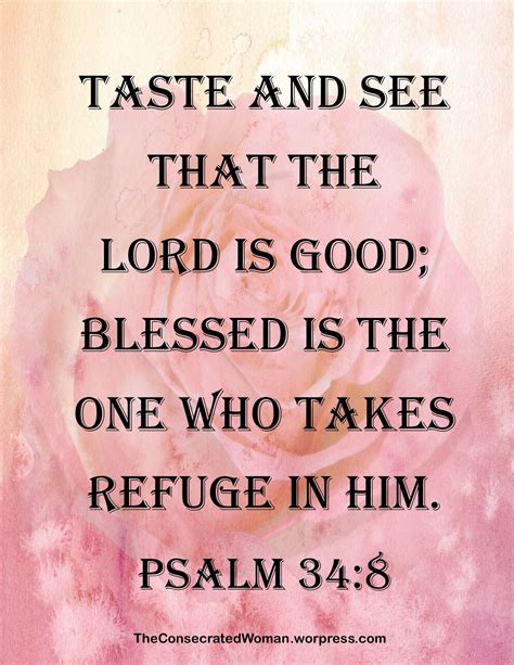Verse Of The Day Psalm 348 Taste And See That The Lord Is Good