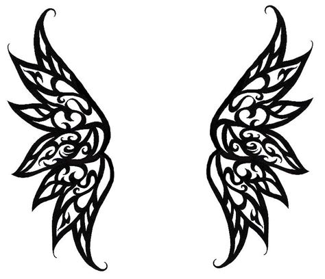 Simple Angel Wings Sketch Clip Art Library