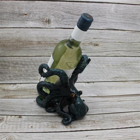 Octopus Wine Bottle Holder Wine Bottle Holder Nautical Wine Etsy