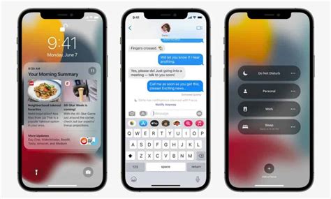 Ios 15 Apple Focus And Grouped Notifications Based On Location Time