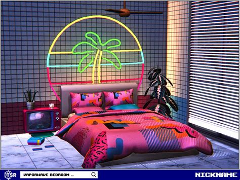 The Sims Resource Vaporwave Bedroom Set