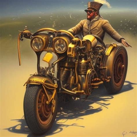 Steampunk Motorcycle Ai Generated Artwork Nightcafe Creator