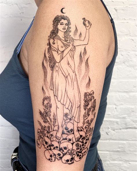 Persephone For Ella 🖤💀 Greek Tattoos Body Art Tattoos Goddess Tattoo