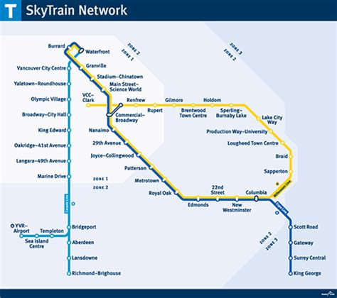 Map Of Vancouver Skytrain