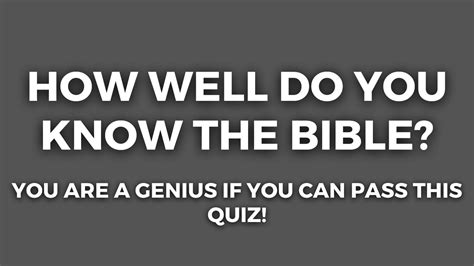 Can You Beat This General Knowledge Bible Quiz Amazing Youtube