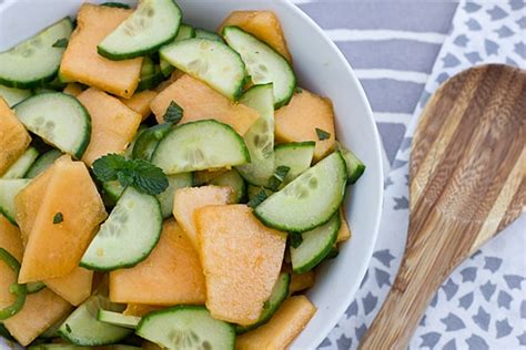 Spicy Cantaloupe Cucumber Salad Recipe