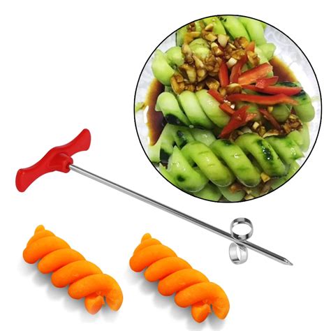 1pc Manual Spiral Screw Slicer Plastic Steel Wire Vegetables Knife