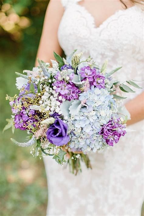 Purple And Blue Wedding Flower Bouquets Purple Blue Wedding Bouquets