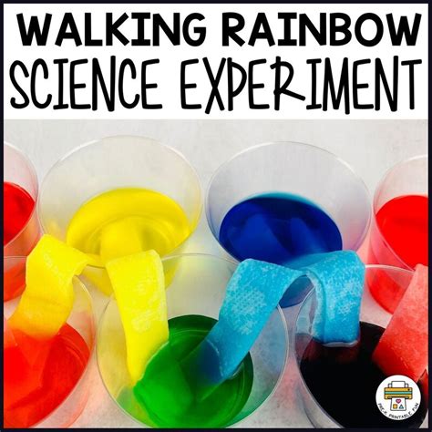 Walking Rainbow Science Experiment Pre K Printable Fun