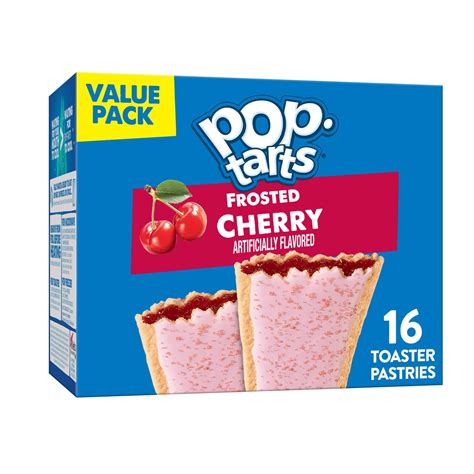 Pop Tarts Frosted Cherry Breakfast Toaster Pastries 27 Oz 16 Count