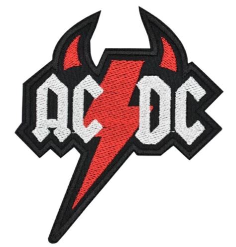 Acdc Acdc Devil Lightning Bolt Patch Rock And Roll Heavy Metal Band
