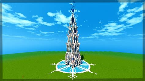 Minecraft Timelapse 5 Fantasy Ice Tower Mapa Customizado Youtube