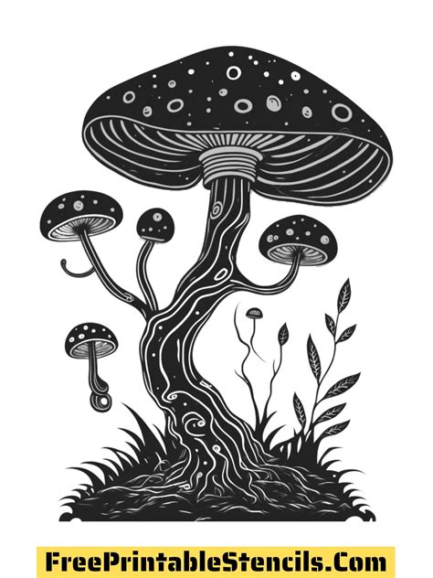 Free Printable Mushroom Stencils In Many Varieties Free Printable