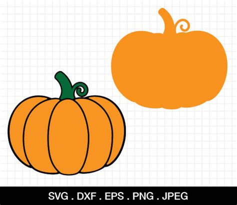 Pumpkin Svg Pumpkin Cut File Silhouette Cut File Pumpking Etsy