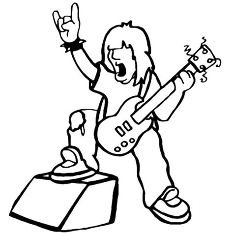 Rock Star Coloring Pages For Girls