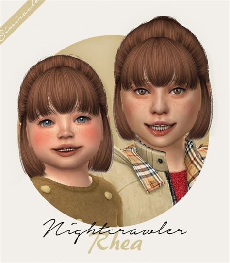Nightcrawler Rhea Hair For Kids And Toddlers At Simiracle Sims 4 Updates