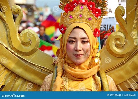 beautiful indonesian women wearing fancy and stunning costumes editorial stock image image of