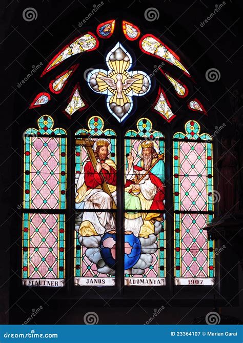 Holy Trinity Stained Glass Windows In Church Stock Image Image 23364107