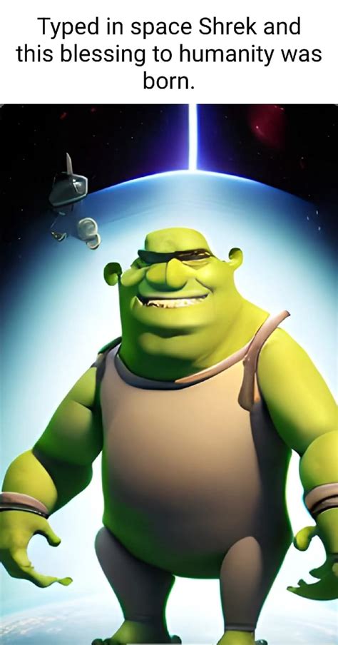 Typed In Space Shrek And This Blessing To Humanity Was Born Ifunny