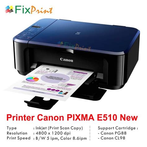 Get instant assistance for canon pixma e510 printer setup, installation, driver download, ink cartridge replacement & troubleshooting. Jual Printer Canon PIXMA E510 New Harga Murah Online ...