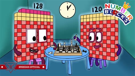 Numberblocks 128 Playing Chess Vs Numberblocks 120 Step Squad Club