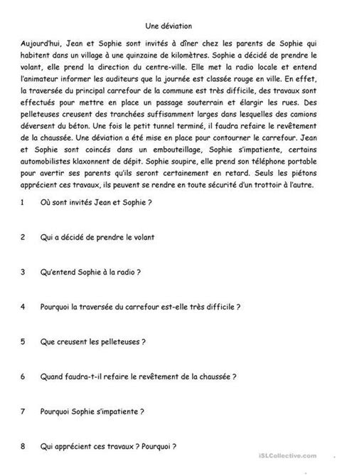 Textes De Lecture Questions De Compréhension Cm2 Pdf Exemple De Texte Bc7