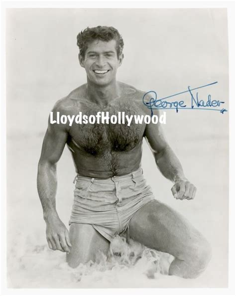 George Nader Hunk In Trunks Openly Gay Actor Beefcake Photograph 1957 Etsy
