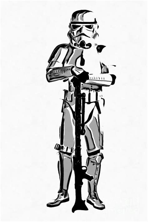 Star Wars Stormtrooper Graphic Novel Fan Art Drawing Digital Art By