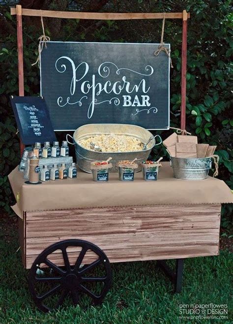 Backyard Wedding Food Unique Wedding Food Wedding Food Bars Popcorn