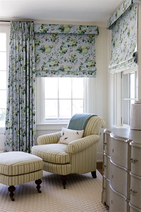Stunning Floral Window Treatments In This Nantucket