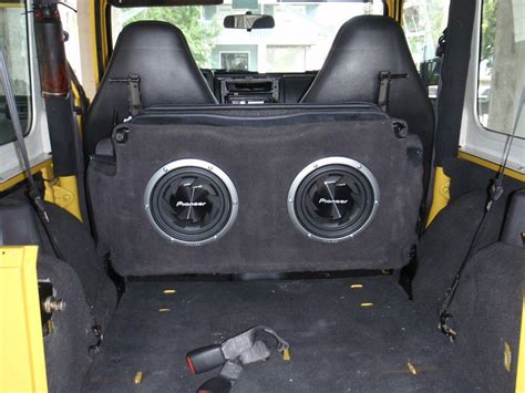 Still have lots of things to do like suspension, gearing and interior, but i think it's. Backseat subwoofer | Jeep tj, Jeep wrangler accessories ...