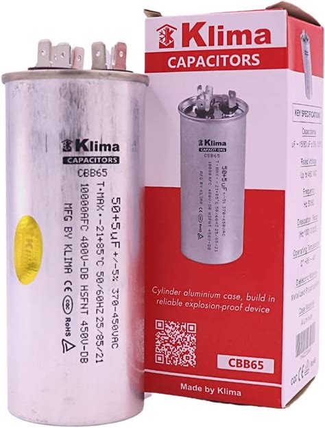 Buy Klima Running Capacitor Cbb65 505uf 370 450vac Aluminum Foil Air